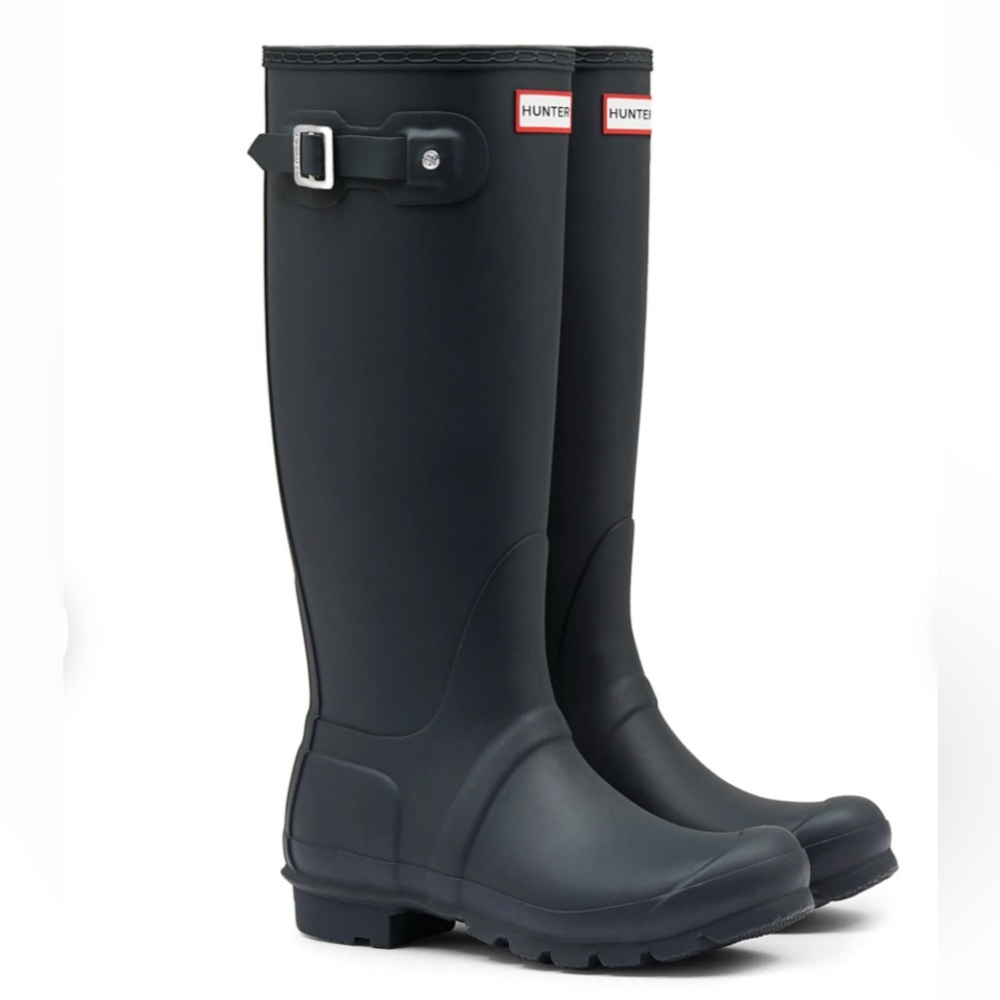 Hunter Black Tall Rain Boots